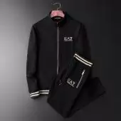 emporio armani ea7 Trainingsanzug color panel homme ea7 logo stand collar black